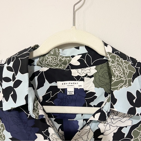 Equipment Daphne Button Down Blouse In Cool Breeze Multi - Picture 6 of 10